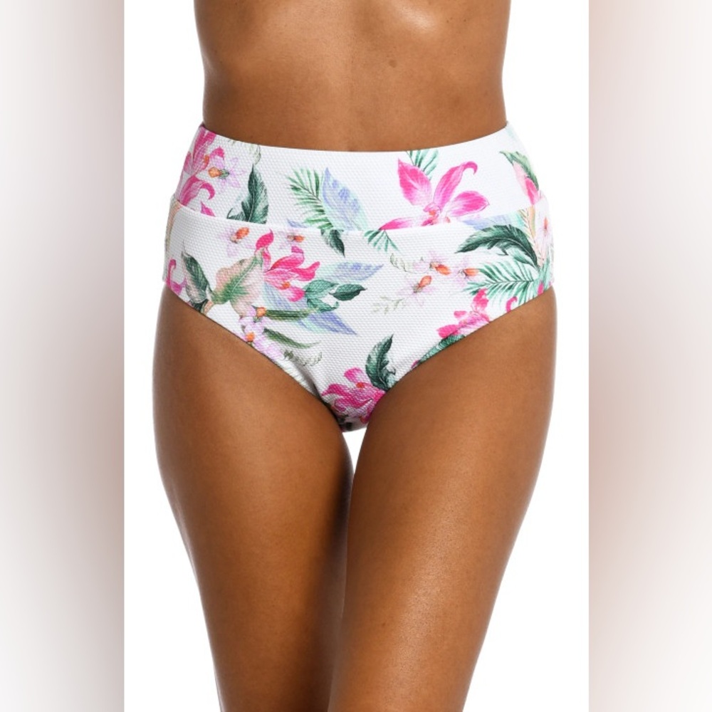 NWOT La Blanca MYSTIC PALMS HIGH WAIST BOTTOM Size 10